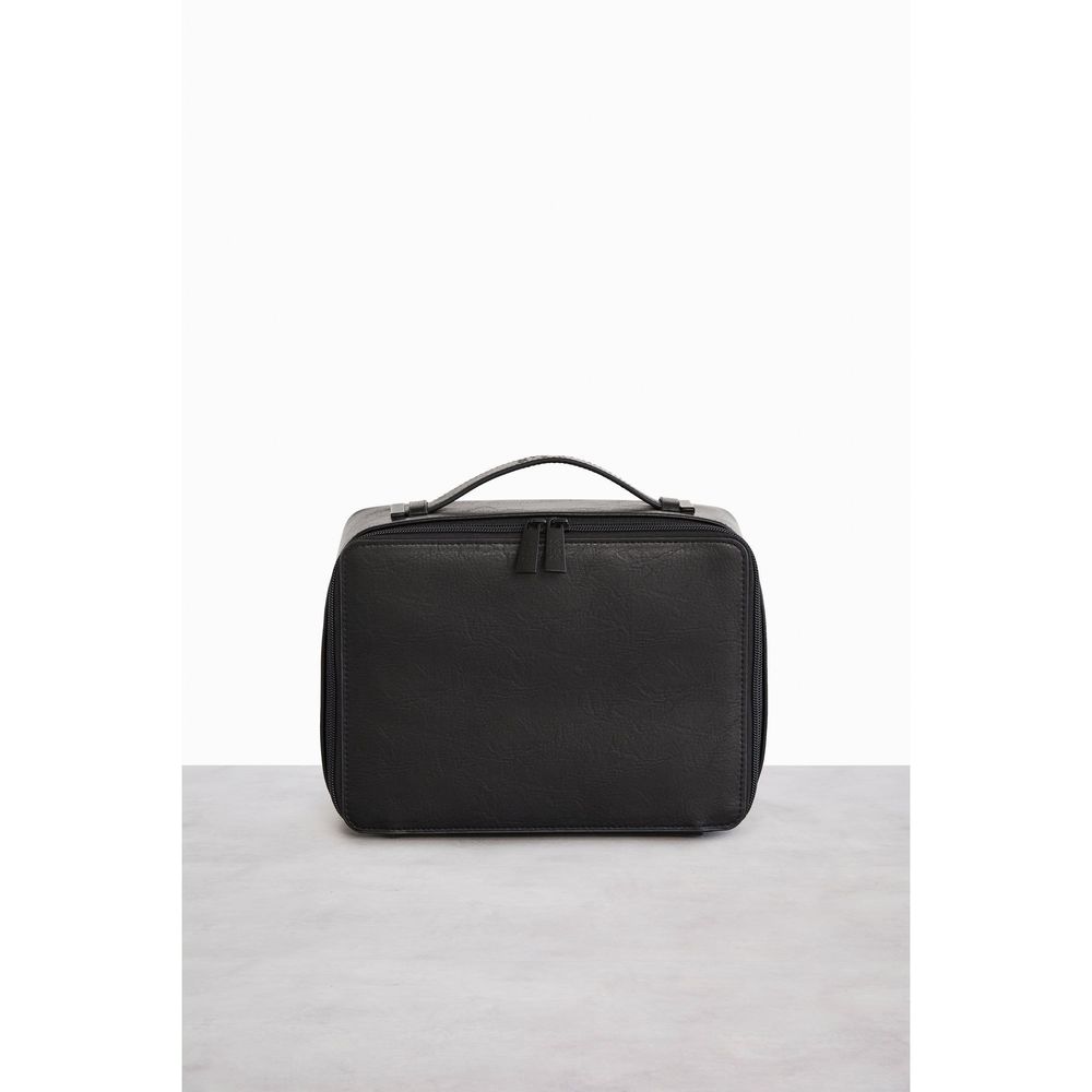 NWT Beis Faux Leather Vegan Cosmetic Case in Black - Picture 2 of 9
